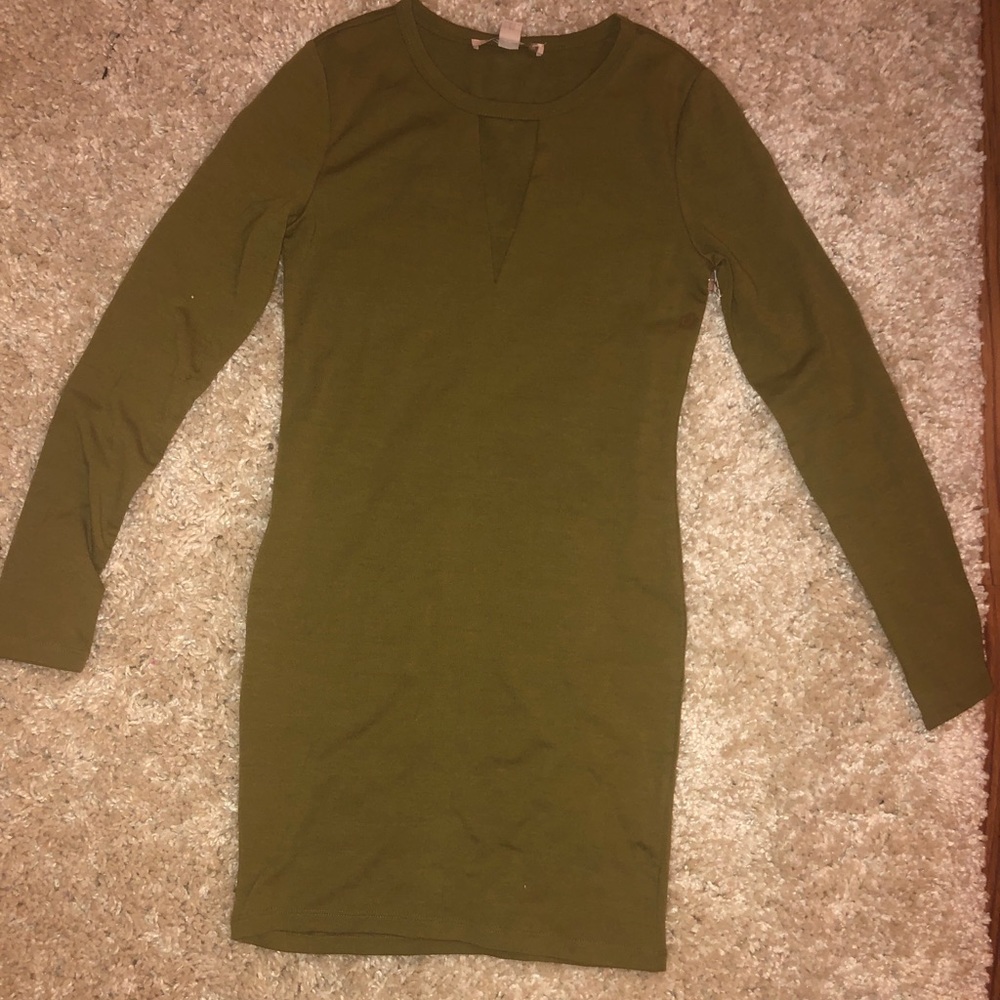 Olive green dress